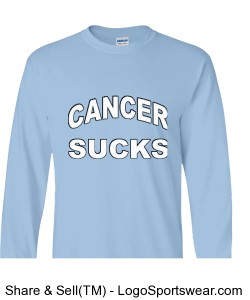 Cancer Sucks 100% Heavyweight Ultra Cotton Long Sleeve Adult T-Shirt Design Zoom