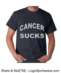 Cancer Sucks Gildan Cotton Adult T-shirt Design Zoom